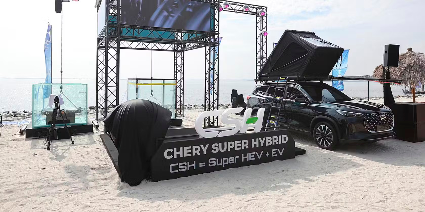 Тест аккумулятора CSH для гибридных моделей CHERY – сохранение работоспособности после более 53 часов нахождения в воде